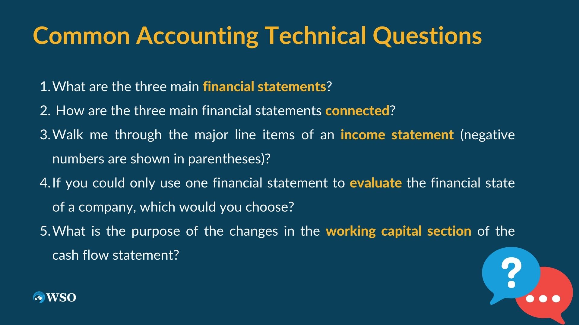 Common Accounting Technical Questions